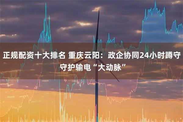正规配资十大排名 重庆云阳：政企协同24小时蹲守 守护输电“大动脉”